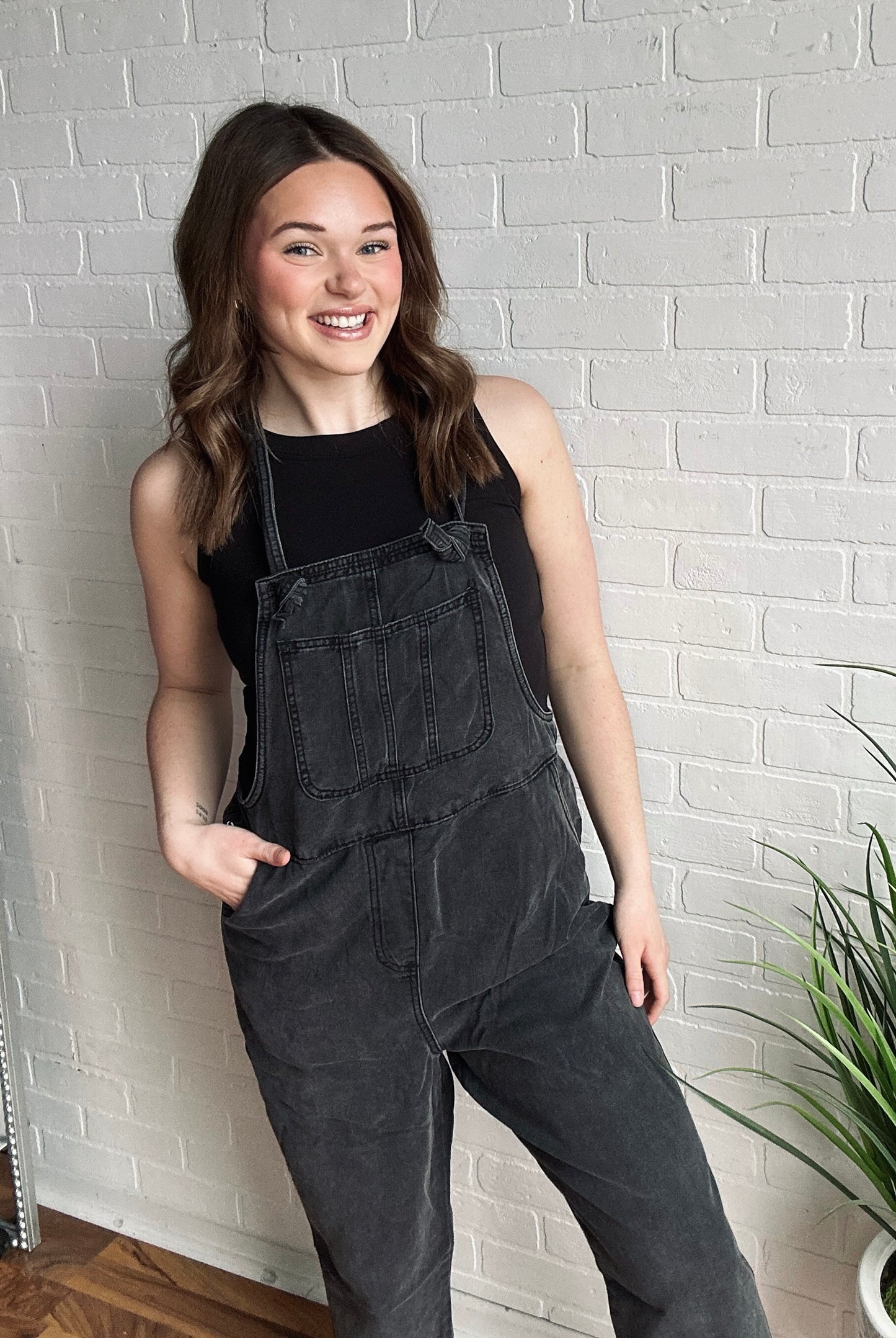 Ella Black Wash Jumpsuit