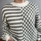 Stripe and Check Knit Sweater