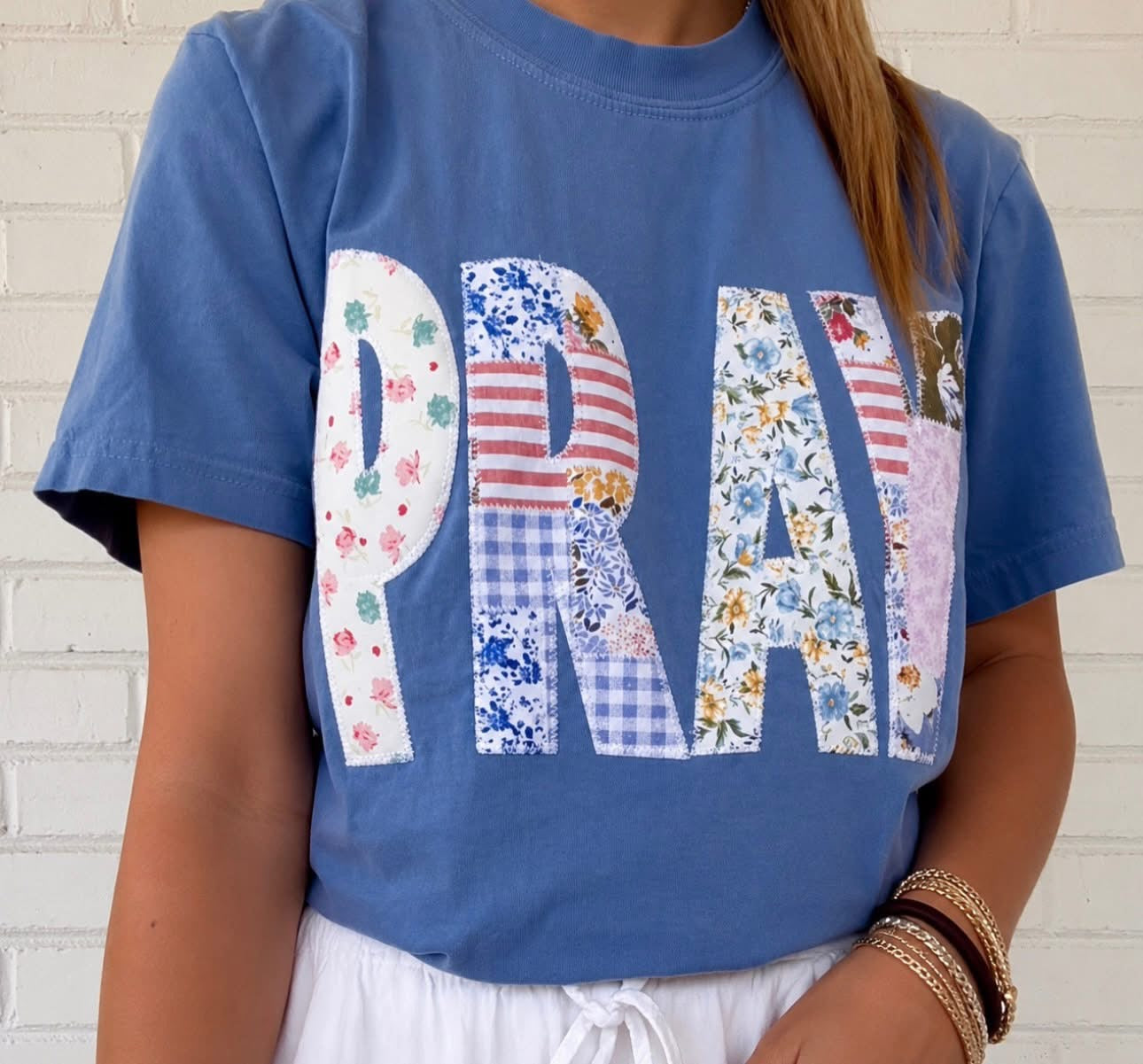 Pray Patchwork Tee