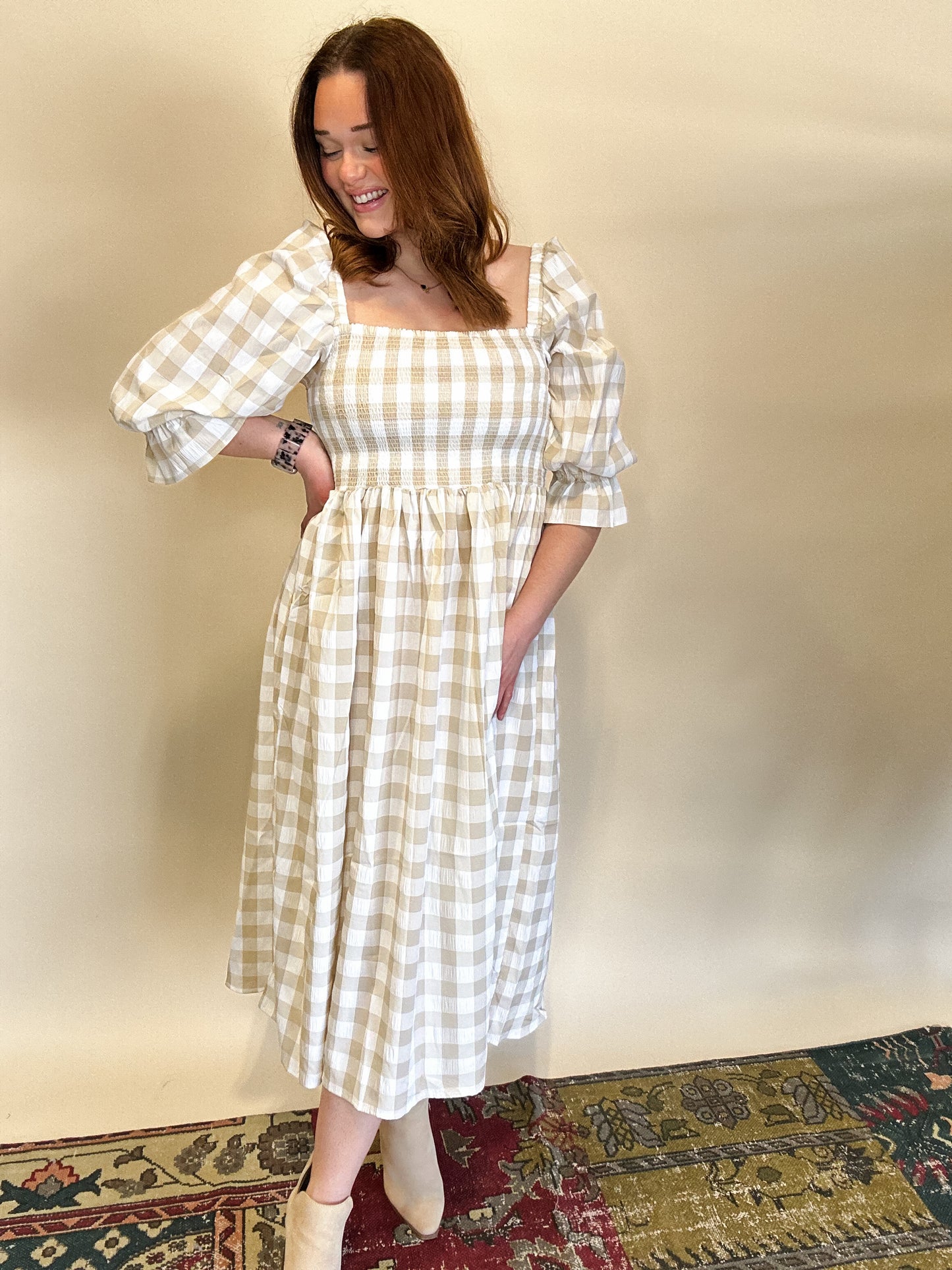 Lindsay Gingham Dress