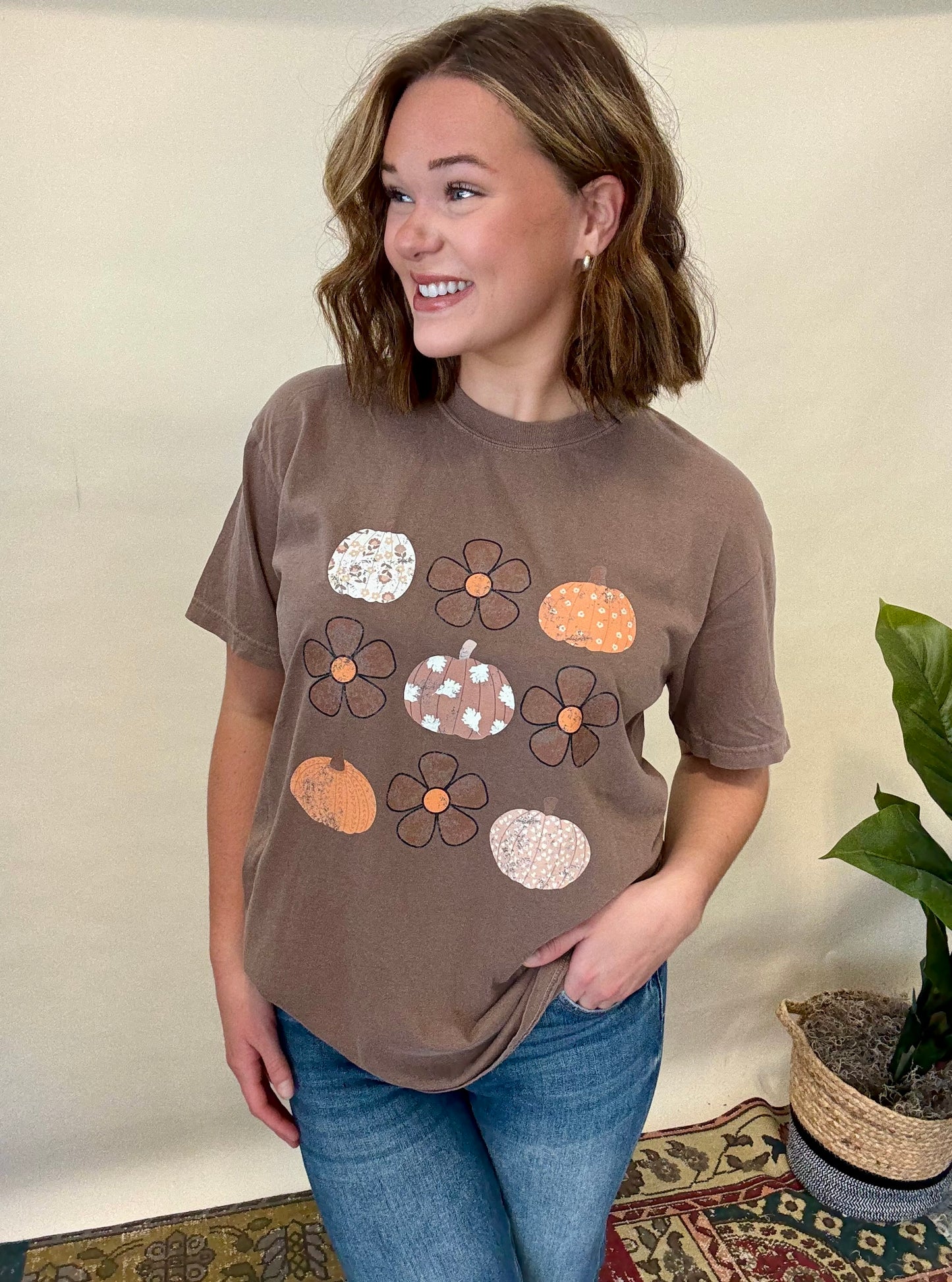 Floral Pumpkin Graphic Tee
