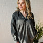 Mineral Wash V-Neck Pullover