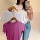Ribbed Short Sleeve Top