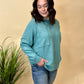 Ash Teal Pocket Sweater