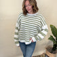Sage Striped Sweater