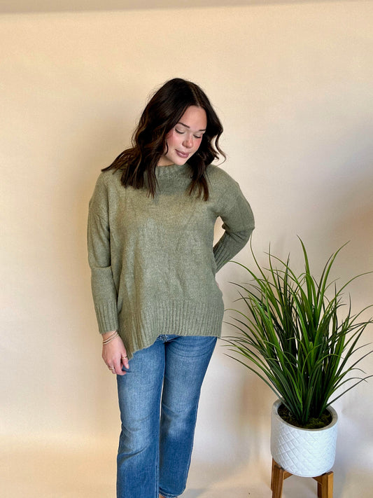 Olive Knit Sweater