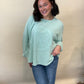 Mint Peace Knit Top