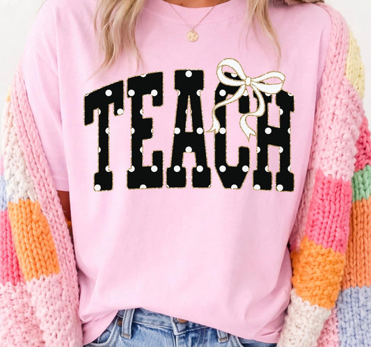 Polka Dot Teach Graphic Tee
