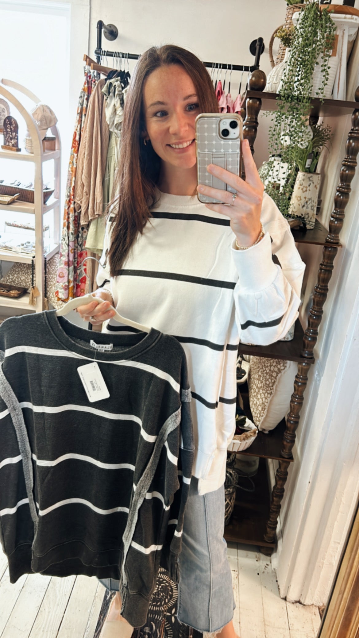 Oversized Striped Pullover