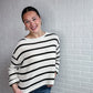 Stripe Relax Quarter Sleeve Top