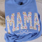 Mama Patchwork Bow Crewneck