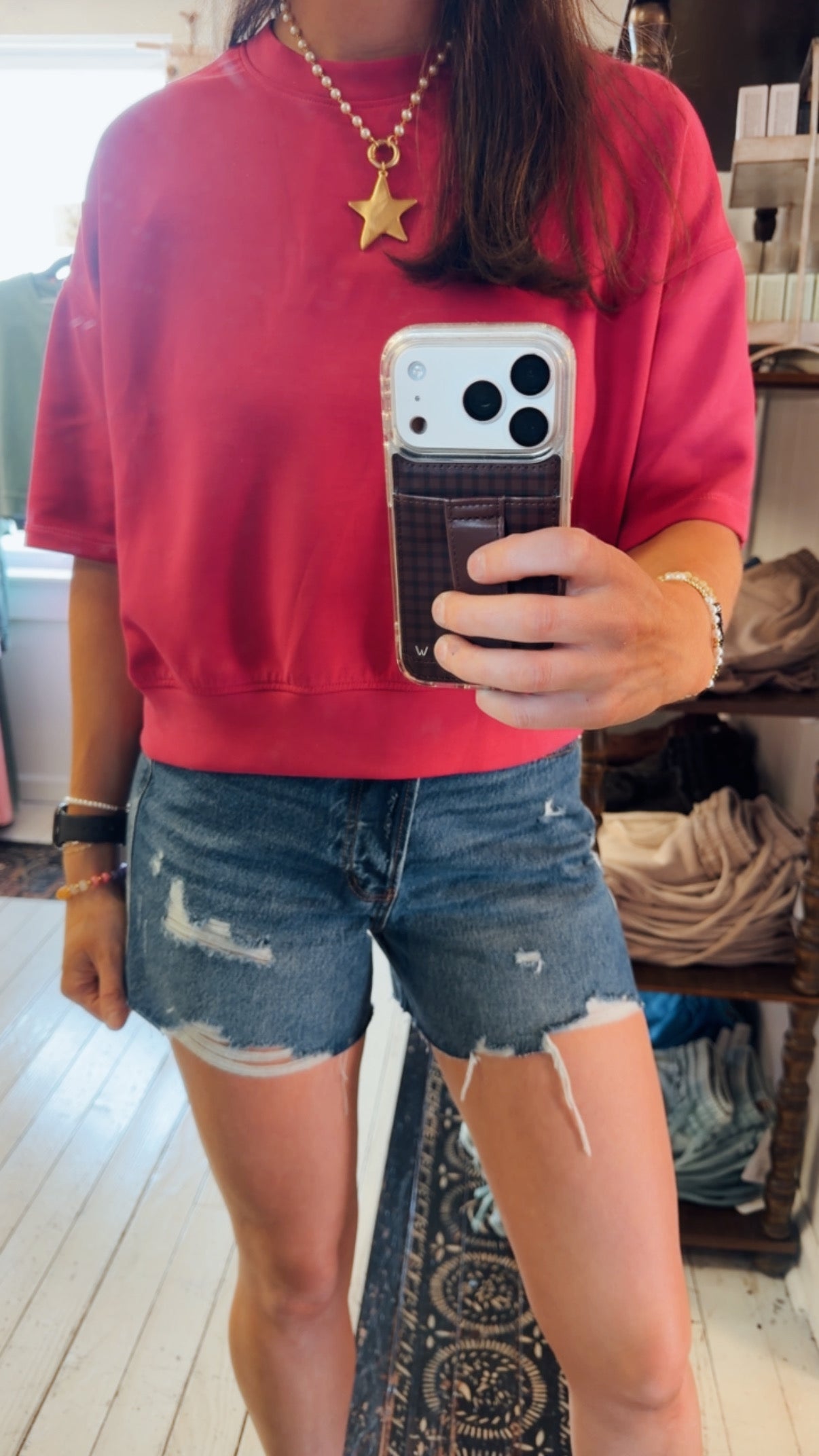 Mineral Wash Cutoff Shorts