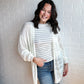 Ivory Sweater Knit Cardigan