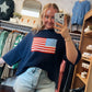 American Flag Knit Top