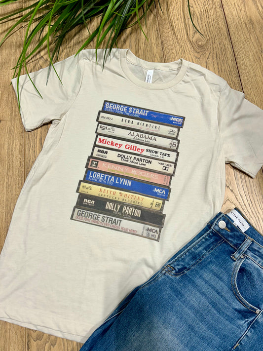 Country Cassette Graphic Tee-Made to Order