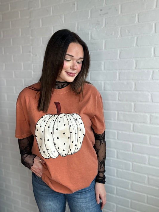 Polka Dot Pumpkin Tee