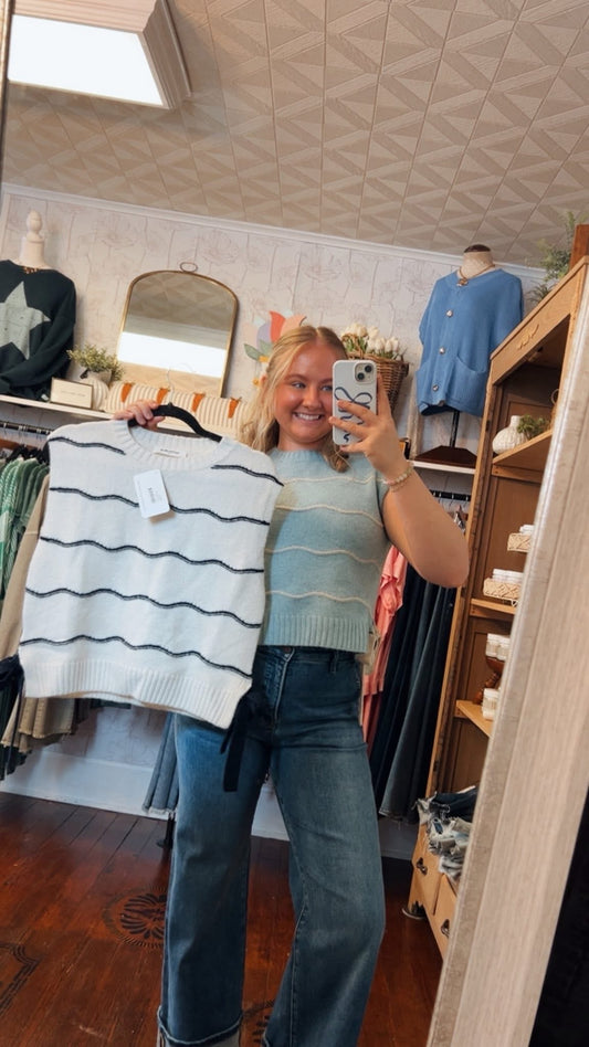 Striped Bow Vest