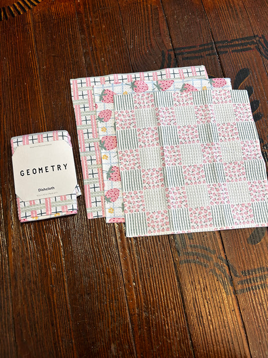 Spring Pattern Geometry Dishcloths