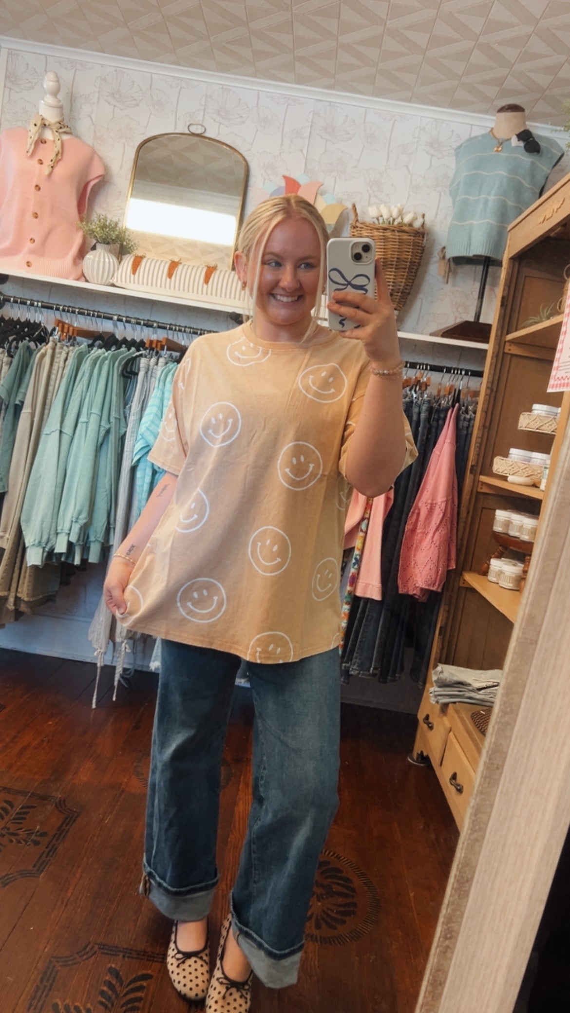 Smiley Short Sleeve Top