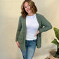 Olive Popcorn Cardigan