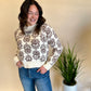 Chocolate Floral Sweater- Final Sale