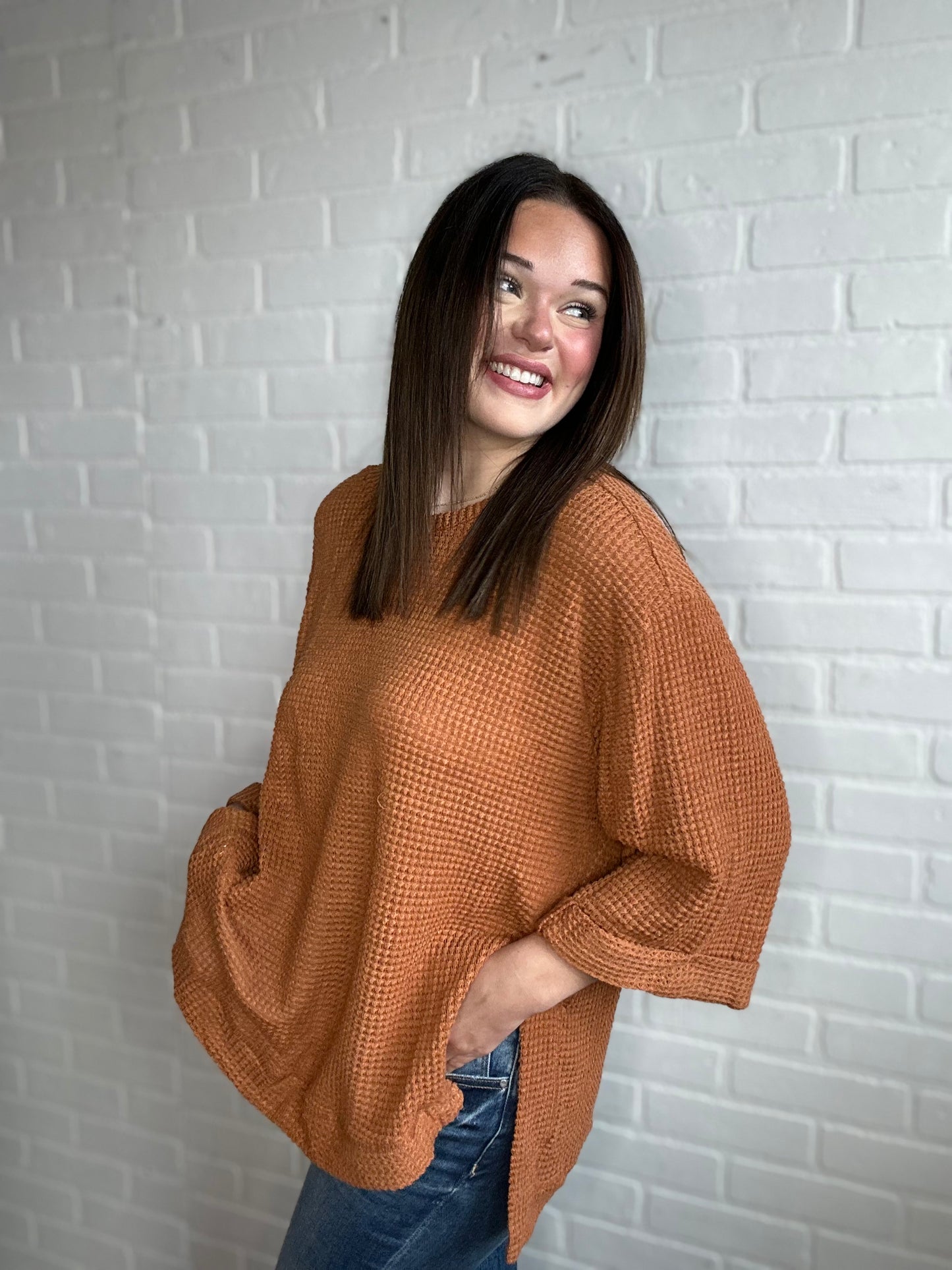 Rust Knit Sweater