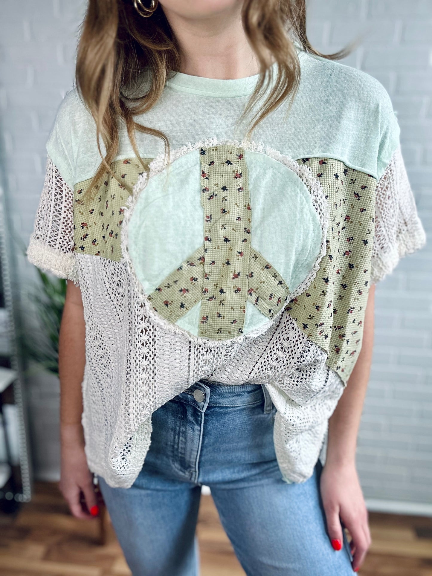 Lace Peace Top