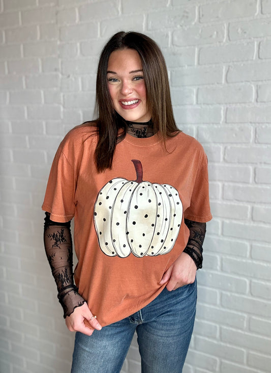 Polka Dot Pumpkin Tee