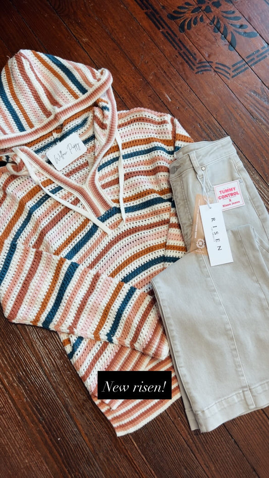 Drawstring Hood Sweater