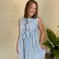 Striped Bow Mini Dress