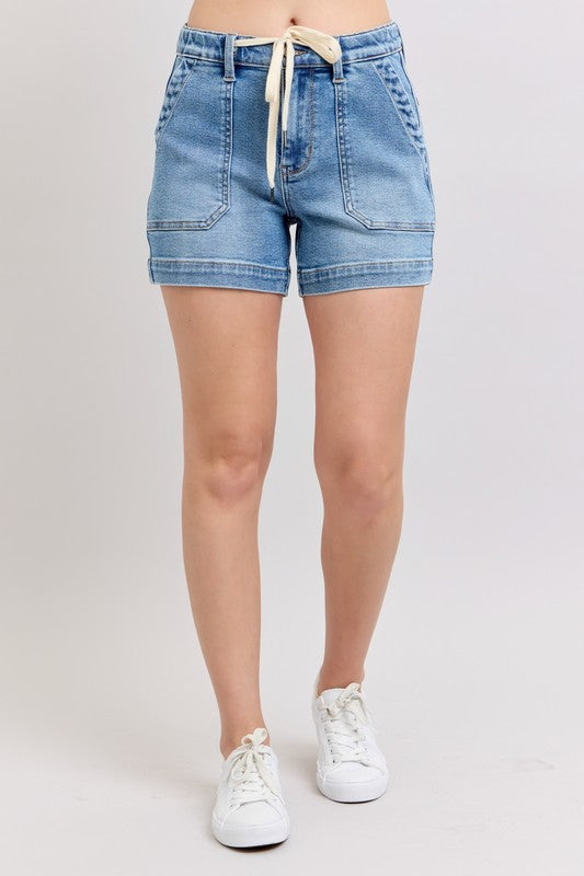 Judy Blue Light Wash Jogger Shorts