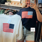 American Flag Knit Top
