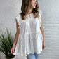 Ivory Ruffle Tunic Tank