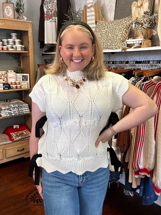 Callie Ivory Knit Vest