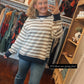 Stripe Contrast Pullover