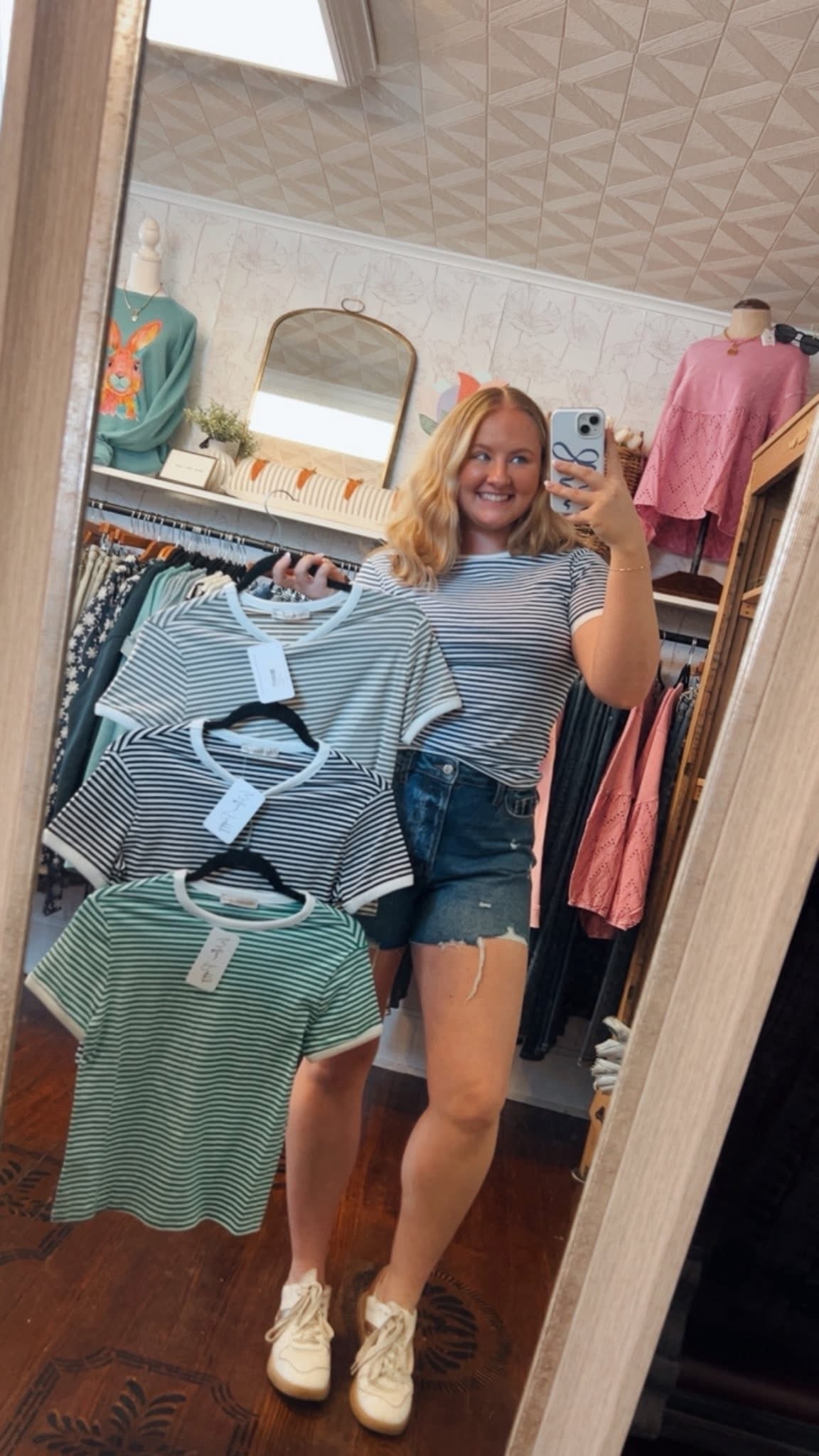 Lacy Striped Top