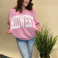 Pink Ribbed Midwest Pullover