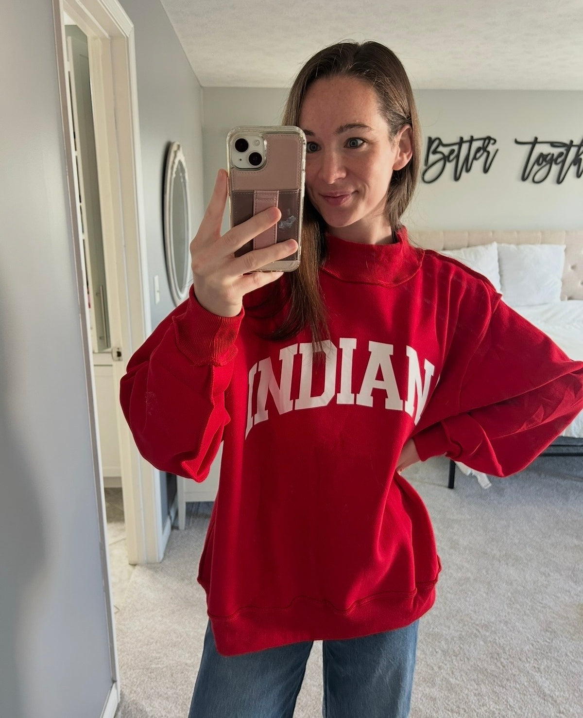 Red Reversible Indiana Crew