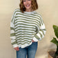 Sage Striped Sweater