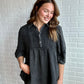 Ollie Washed Black Blouse