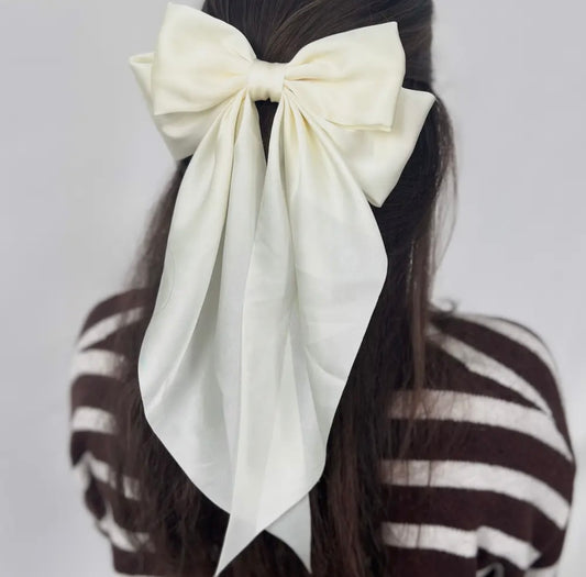 Ivory Satin Bow