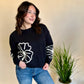 Black Flower Sweater