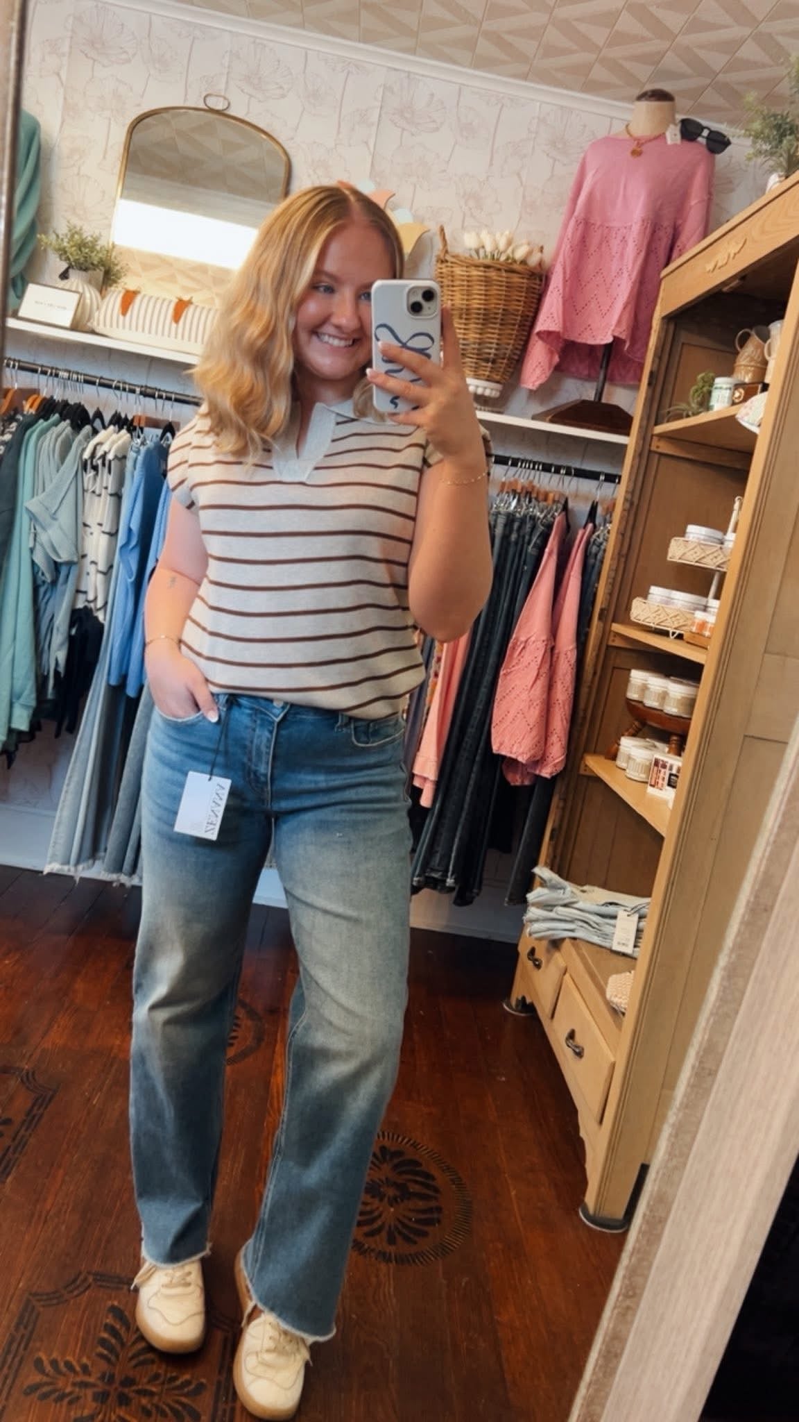 Mocha Striped Top