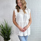 Ivory Ruffle Tunic Tank