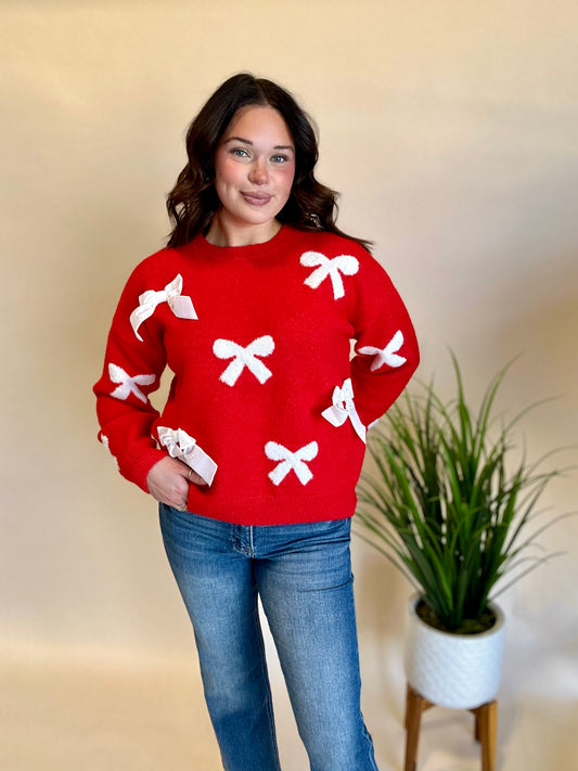 Red Coquette Sweater