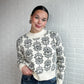 Charcoal Flower Knit Sweater