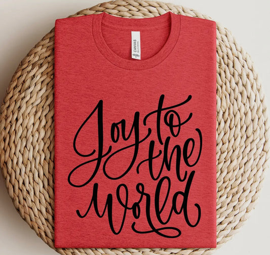 Red Joy to The World Tee- Made to Order