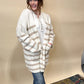 Cream and Taupe Stripe Sweater