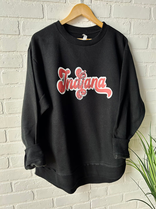 Black Indiana Crewneck