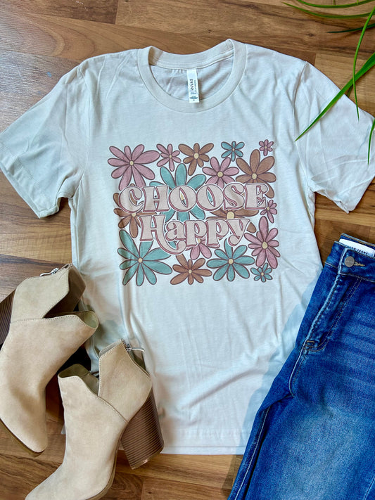 Choose Happy Graphic Tee - *made to order*